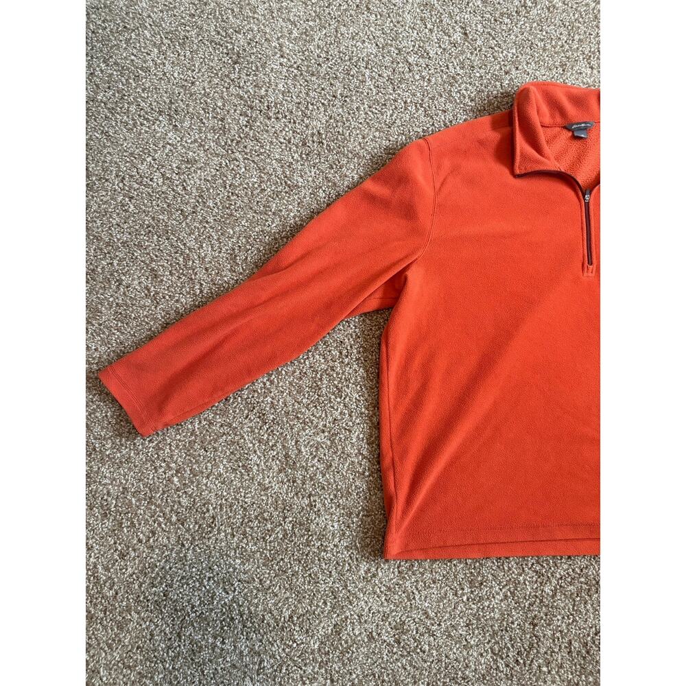 Eddie Bauer Mens Xl Orange 1/4 Zip Sweater - Picture 4 of 7